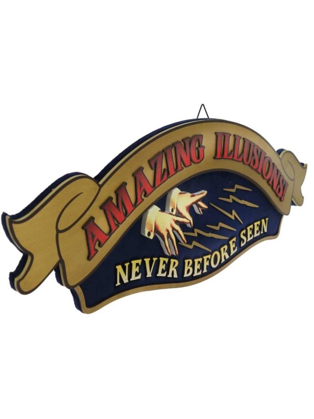 NWT Amazing Illusions Vintage Magic Sign Halloween Decoration Deco MCM Ashland